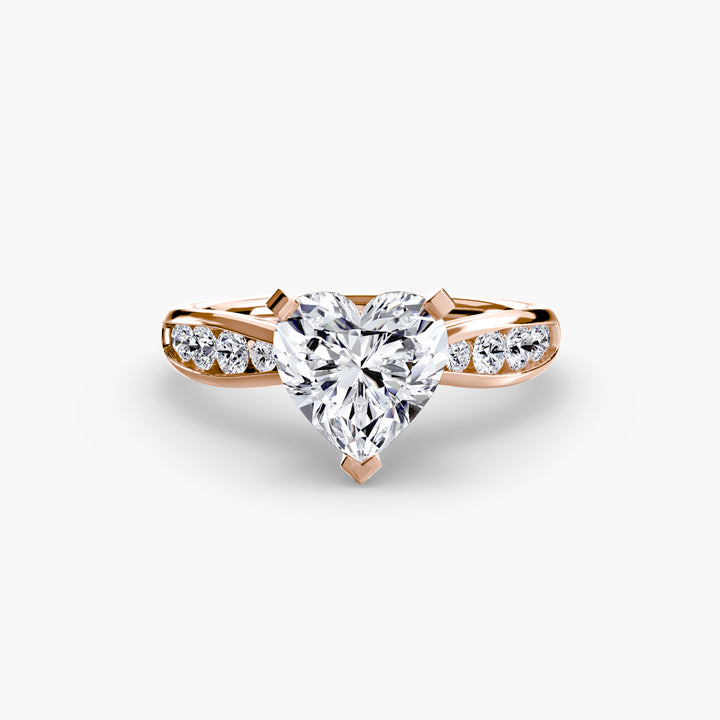 SYLVAN II Diamond Engagement Ring with a Channel-set Diamond Band
