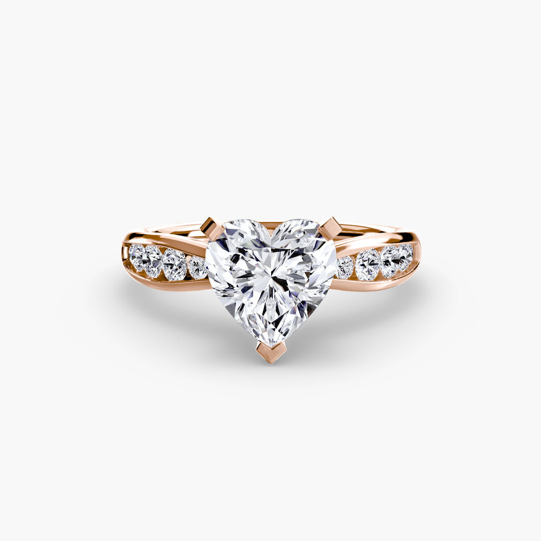 SYLVAN II Diamond Engagement Ring with a Channel-set Diamond Band