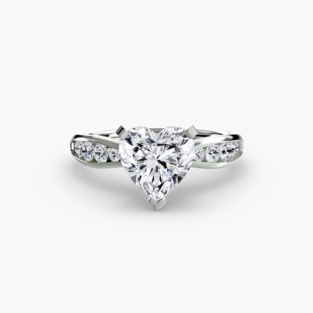 SYLVAN II Diamond Engagement Ring with a Channel-set Diamond Band