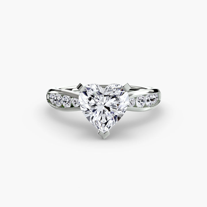 SYLVAN II Diamond Engagement Ring with a Channel-set Diamond Band