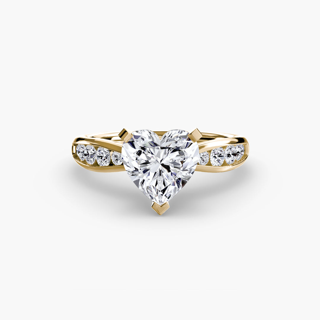 SYLVAN II Diamond Engagement Ring with a Channel-set Diamond Band