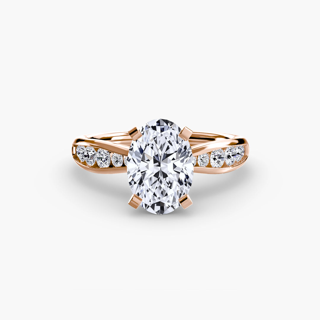 SYLVAN II Diamond Engagement Ring with a Channel-set Diamond Band