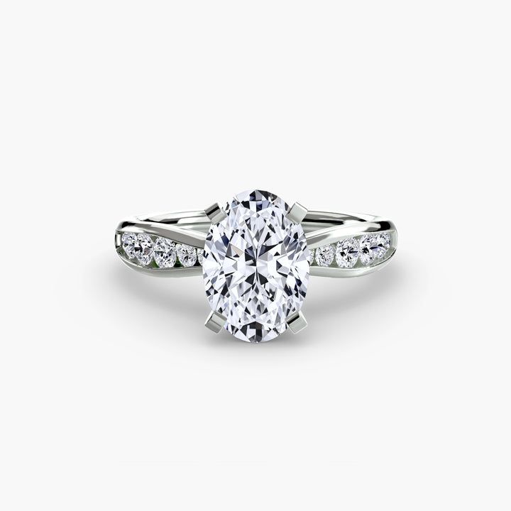 SYLVAN II Diamond Engagement Ring with a Channel-set Diamond Band