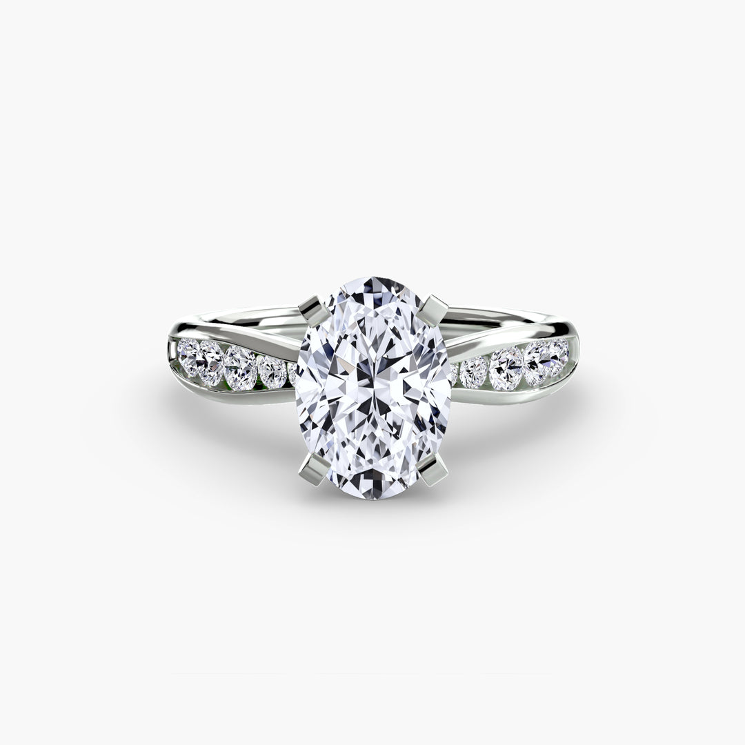 SYLVAN II Diamond Engagement Ring with a Channel-set Diamond Band