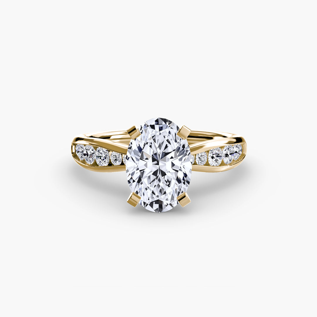 SYLVAN II Diamond Engagement Ring with a Channel-set Diamond Band
