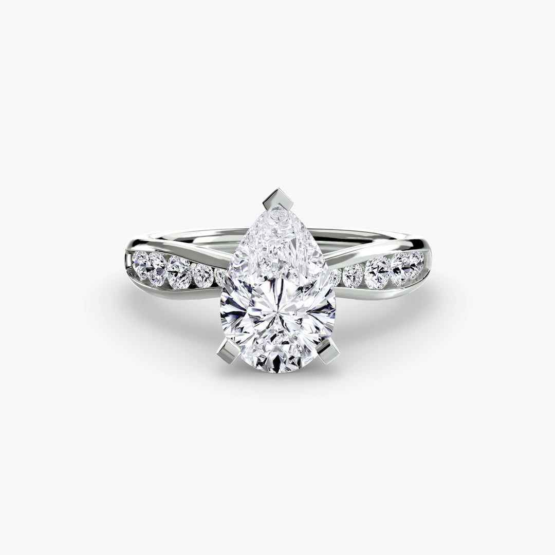 SYLVAN II Diamond Engagement Ring with a Channel-set Diamond Band