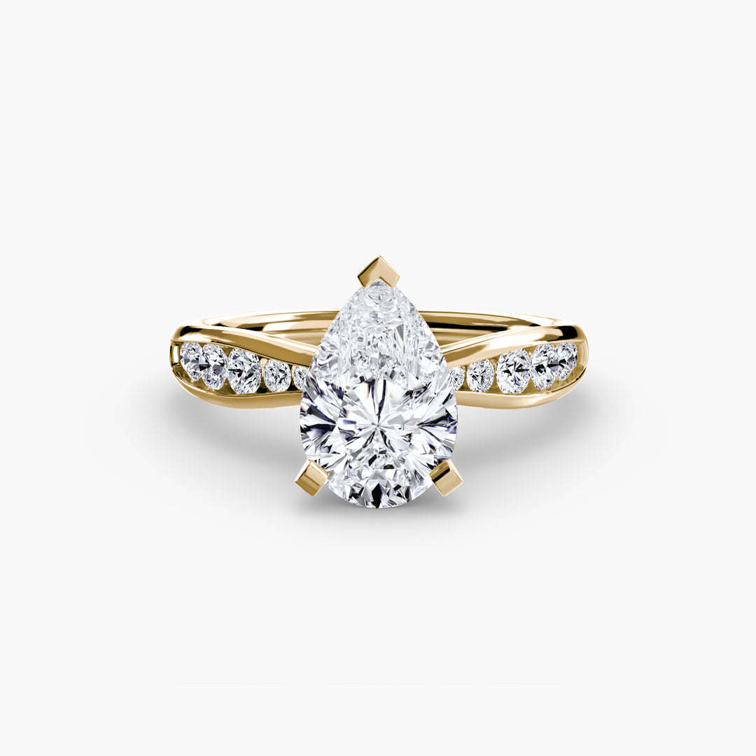 SYLVAN II Diamond Engagement Ring with a Channel-set Diamond Band