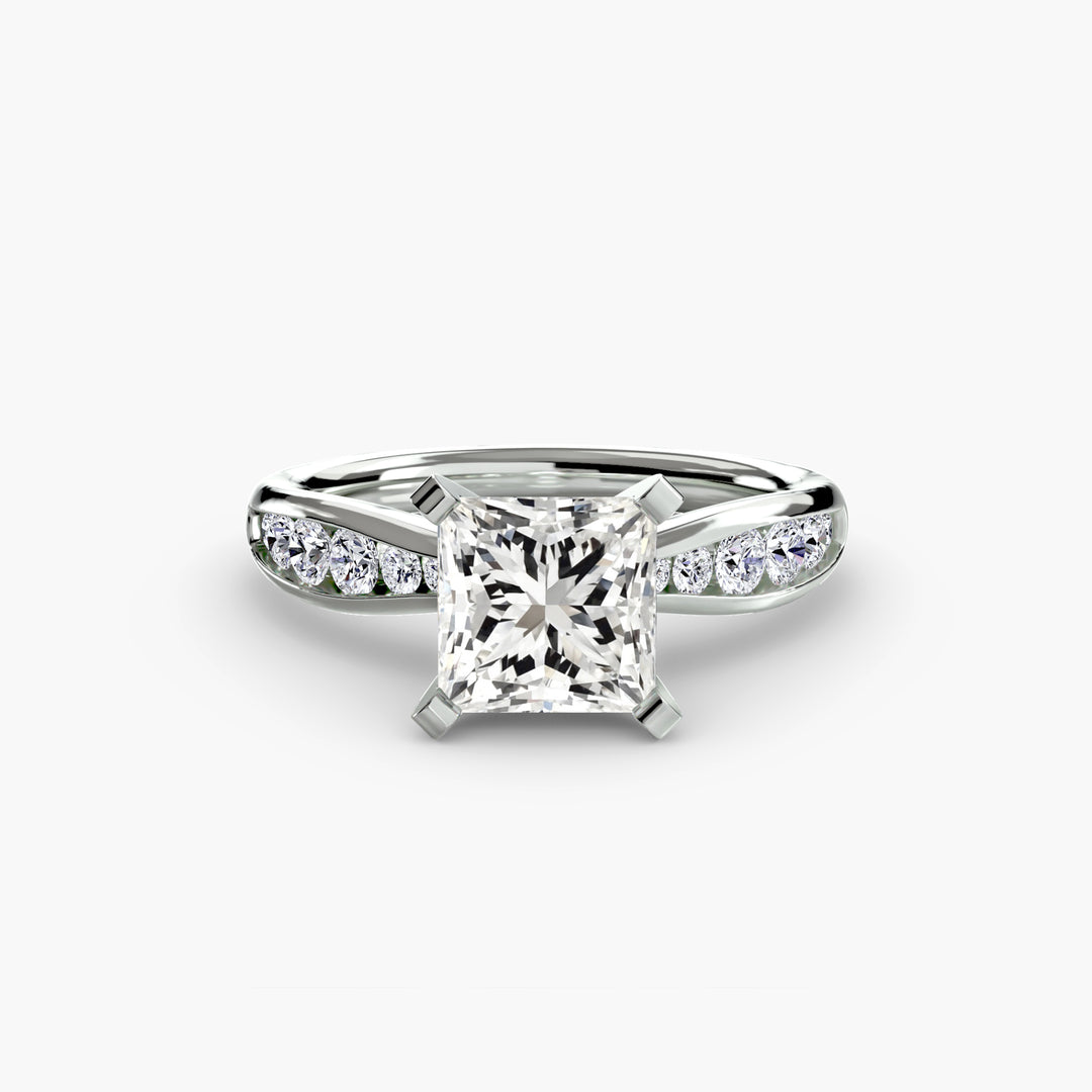 SYLVAN II Diamond Engagement Ring with a Channel-set Diamond Band