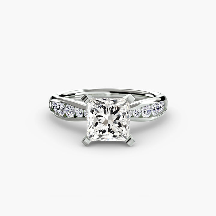 SYLVAN II Diamond Engagement Ring with a Channel-set Diamond Band