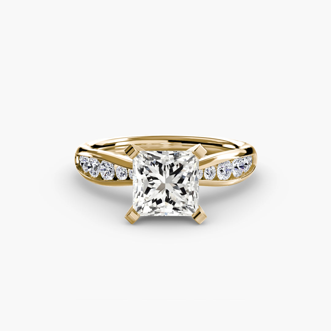 SYLVAN II Diamond Engagement Ring with a Channel-set Diamond Band