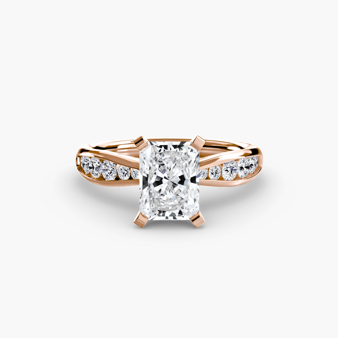 SYLVAN II Diamond Engagement Ring with a Channel-set Diamond Band