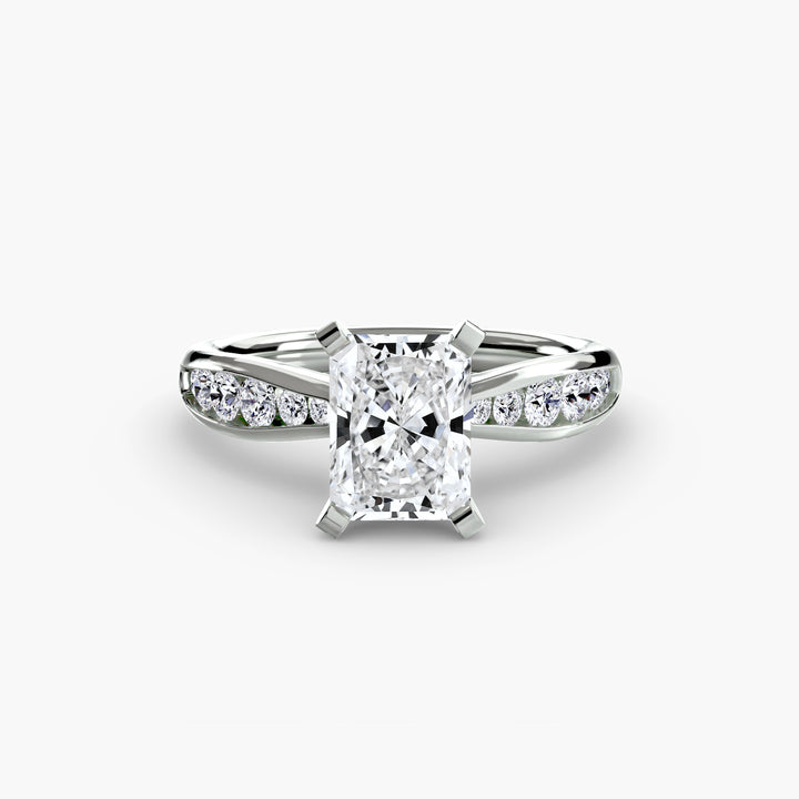 SYLVAN II Diamond Engagement Ring with a Channel-set Diamond Band