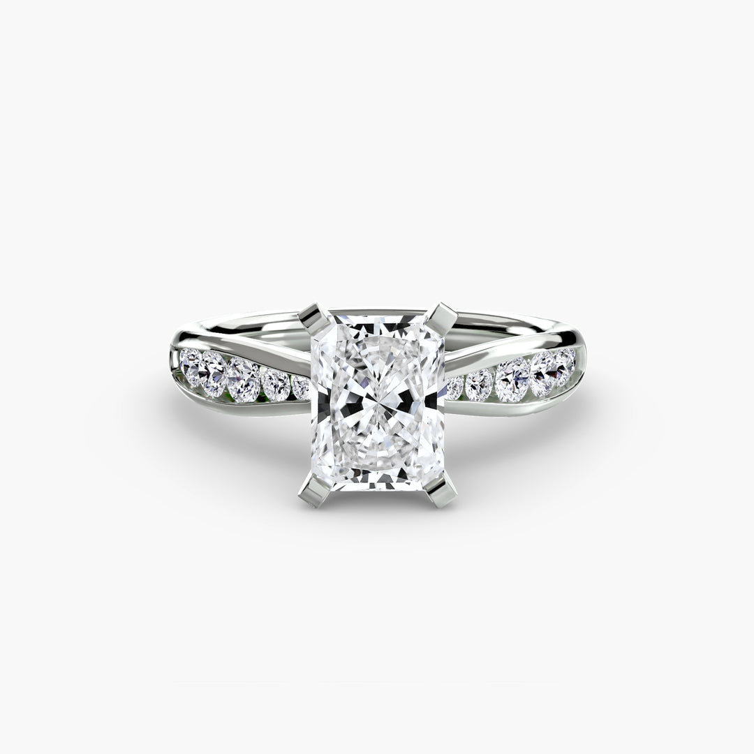 SYLVAN II Diamond Engagement Ring with a Channel-set Diamond Band