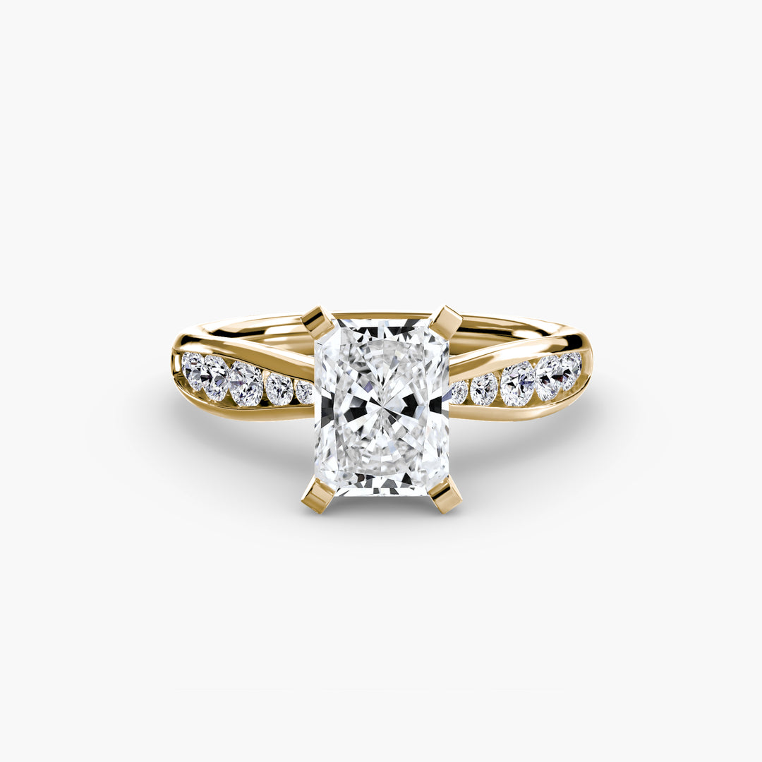 SYLVAN II Diamond Engagement Ring with a Channel-set Diamond Band