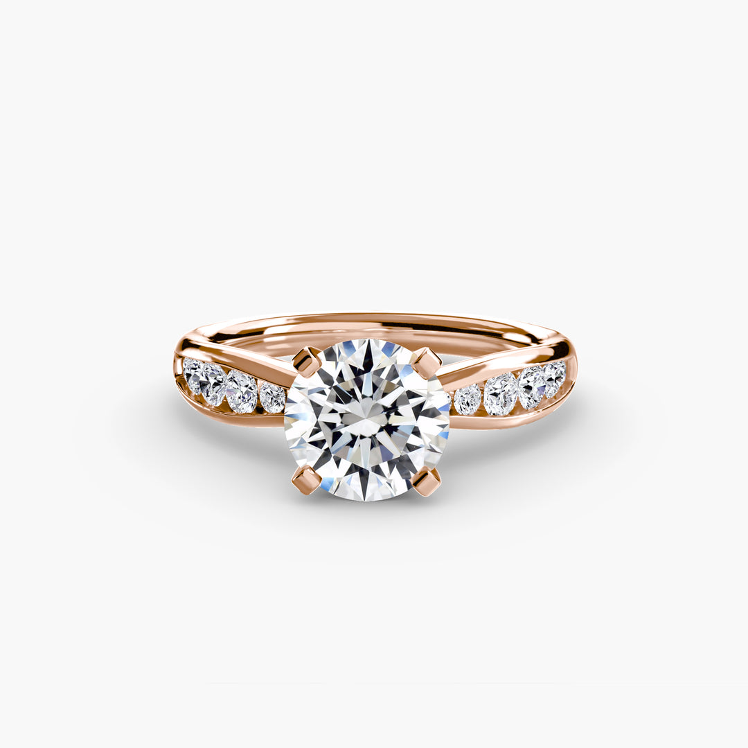 SYLVAN II Diamond Engagement Ring with a Channel-set Diamond Band