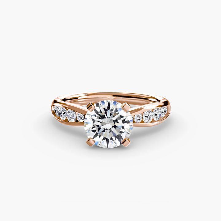 SYLVAN II Diamond Engagement Ring with a Channel-set Diamond Band
