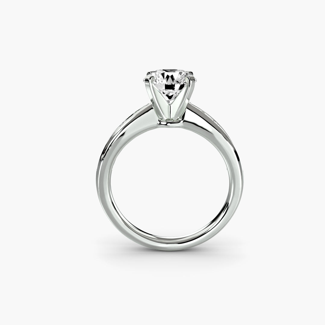 SYLVAN II Diamond Engagement Ring with a Channel-set Diamond Band
