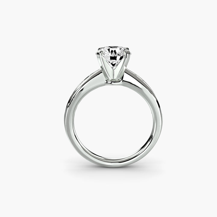 SYLVAN II Diamond Engagement Ring with a Channel-set Diamond Band
