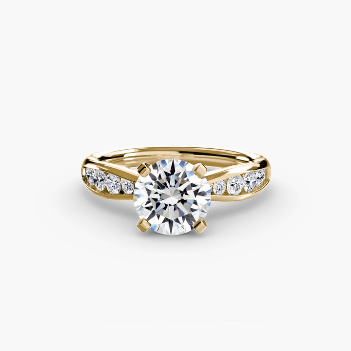 SYLVAN II Diamond Engagement Ring with a Channel-set Diamond Band