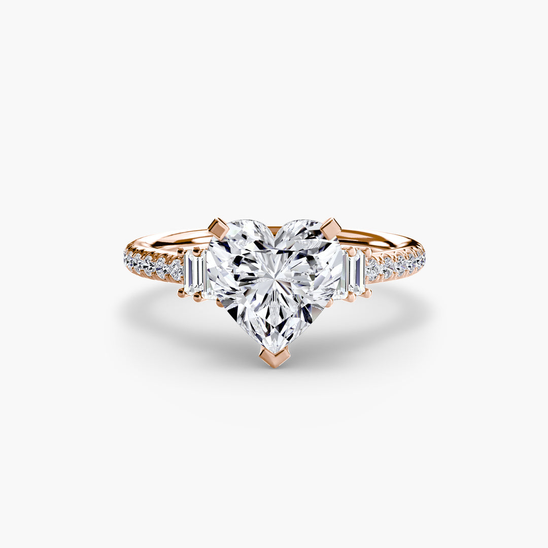 EDNA IV Diamond Engagement Ring with a Diamond Band