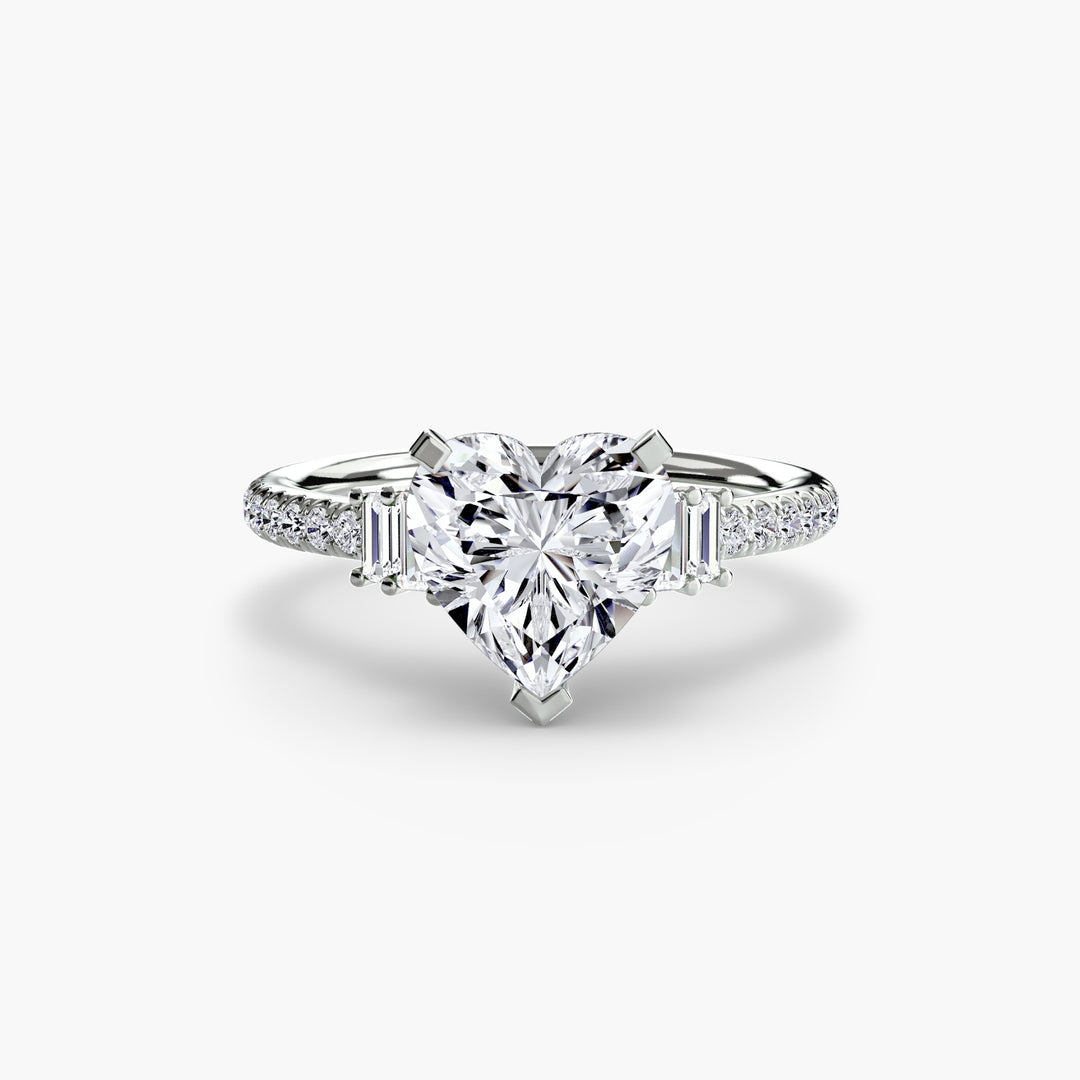 EDNA IV Diamond Engagement Ring with a Diamond Band