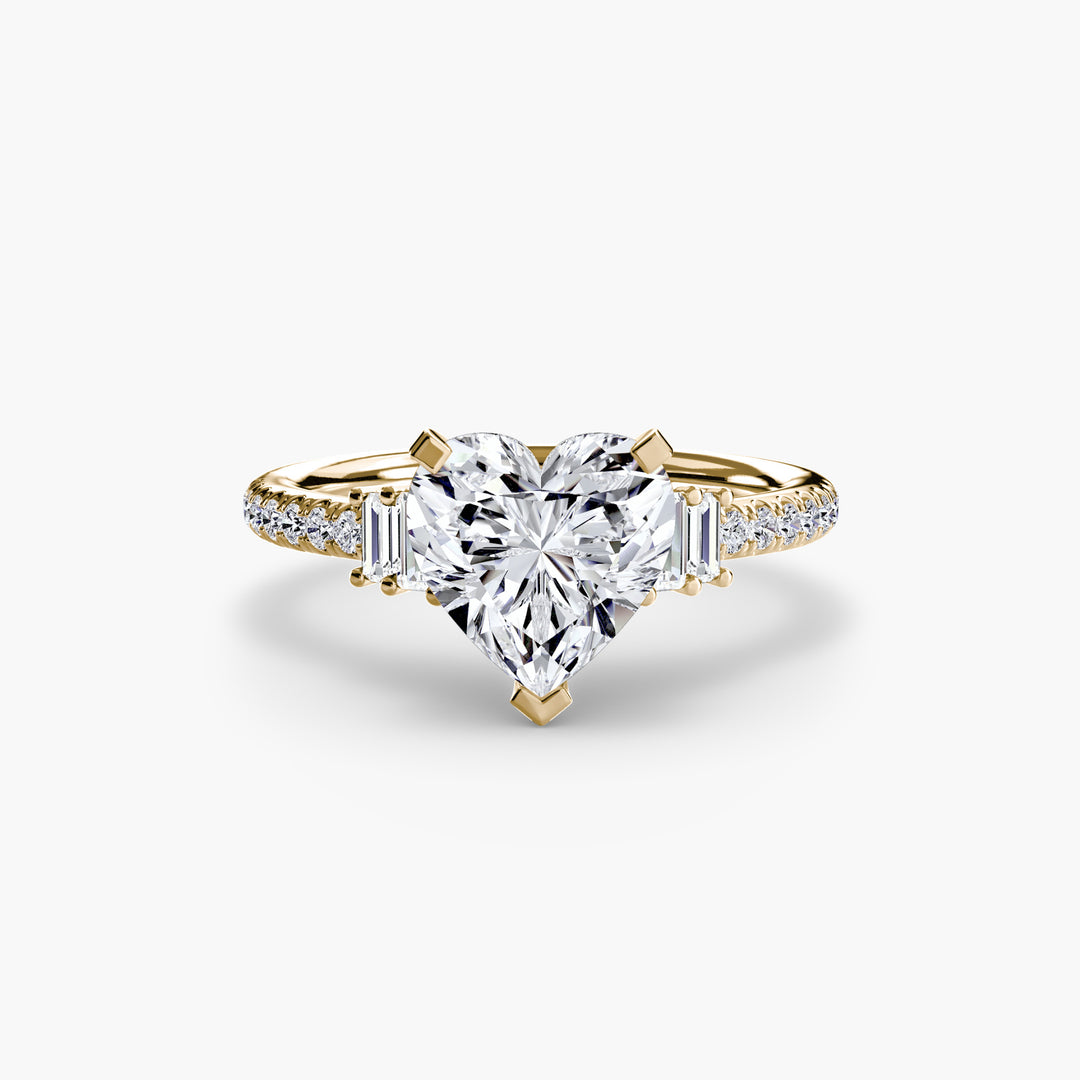 EDNA IV Diamond Engagement Ring with a Diamond Band