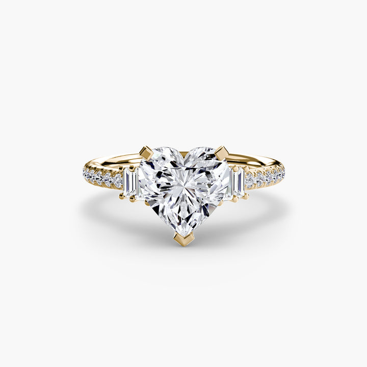 EDNA IV Diamond Engagement Ring with a Diamond Band