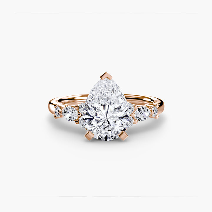 ELVINA IV Diamond Engagement Ring with a Diamond Band