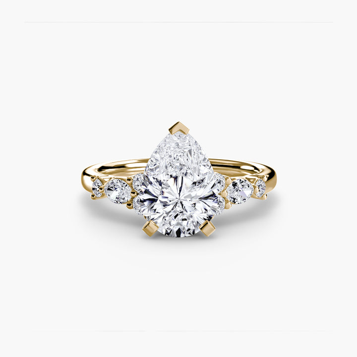 ELVINA IV Diamond Engagement Ring with a Diamond Band