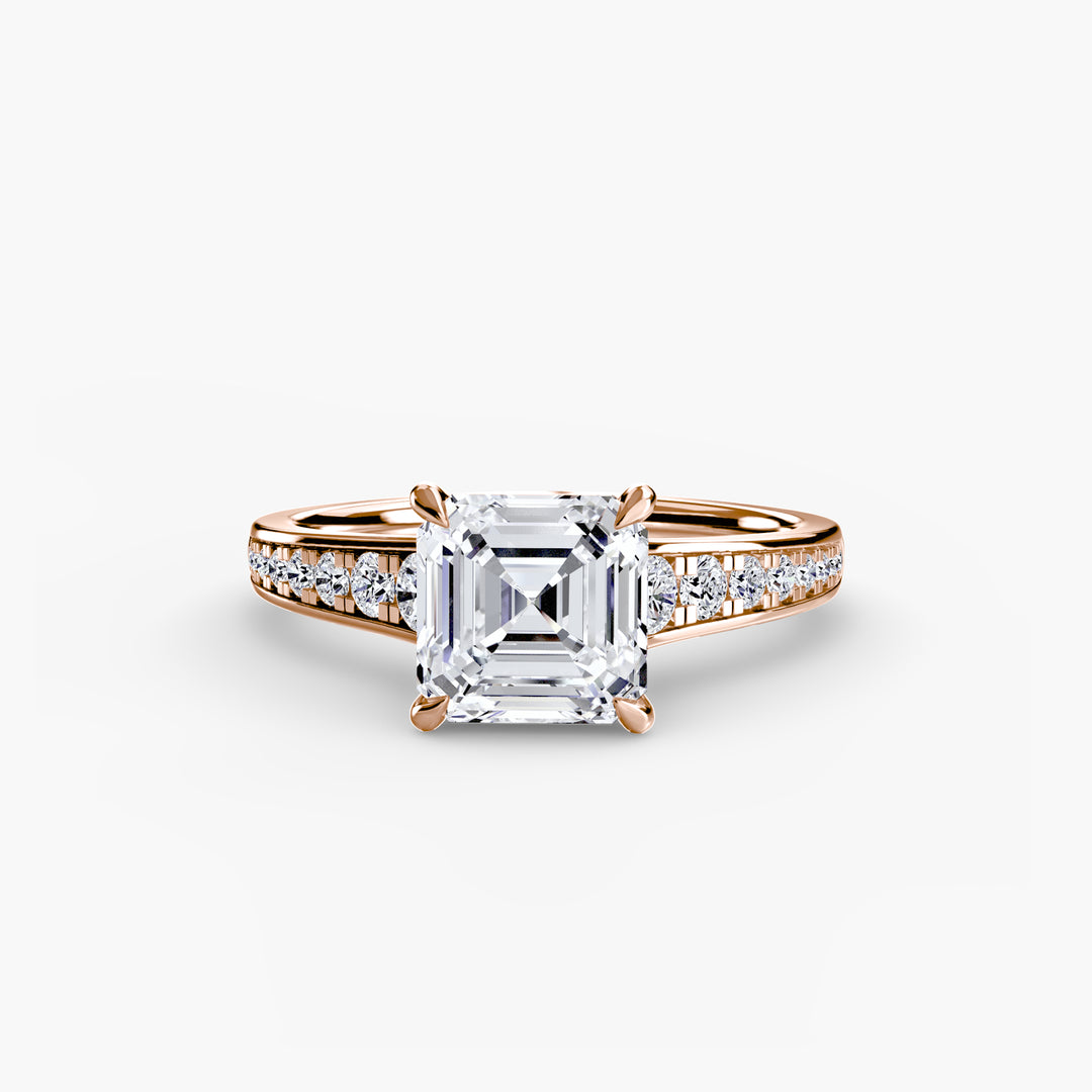SYLVAN I Diamond Engagement Ring with a Channel-set Diamond Band