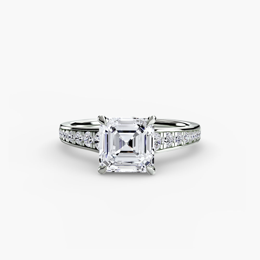 SYLVAN I Diamond Engagement Ring with a Channel-set Diamond Band