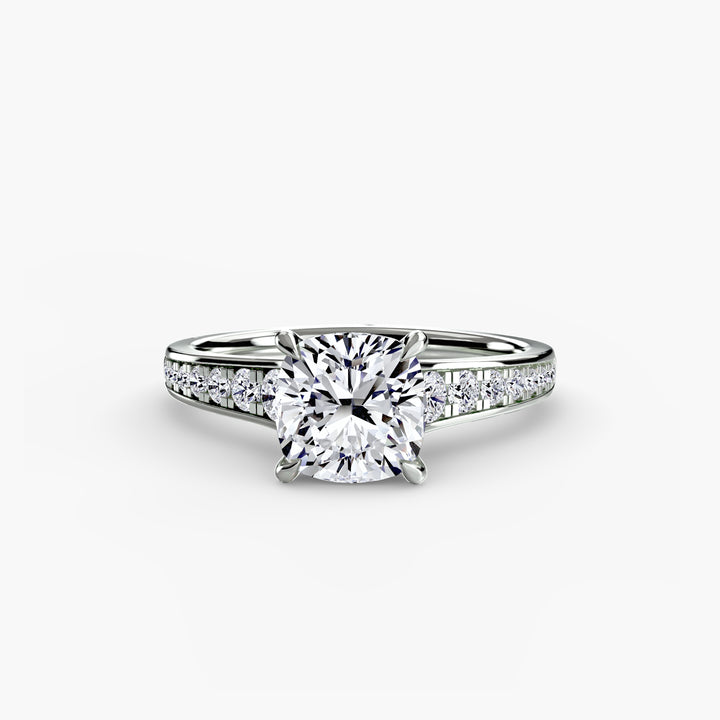 SYLVAN I Diamond Engagement Ring with a Channel-set Diamond Band