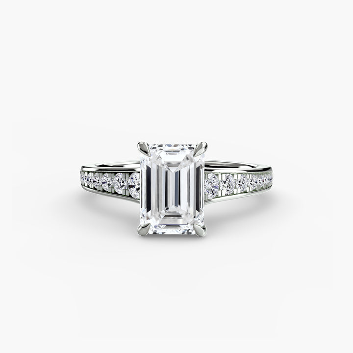 SYLVAN I Diamond Engagement Ring with a Channel-set Diamond Band