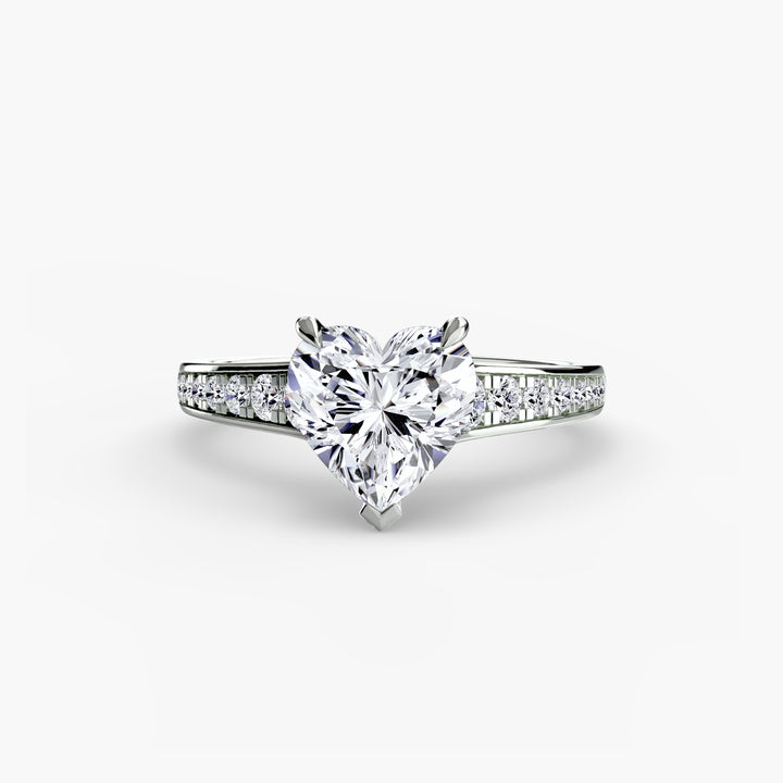 SYLVAN I Diamond Engagement Ring with a Channel-set Diamond Band