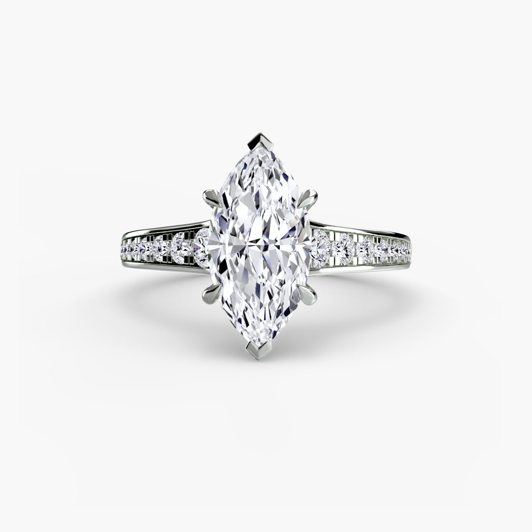SYLVAN I Diamond Engagement Ring with a Channel-set Diamond Band