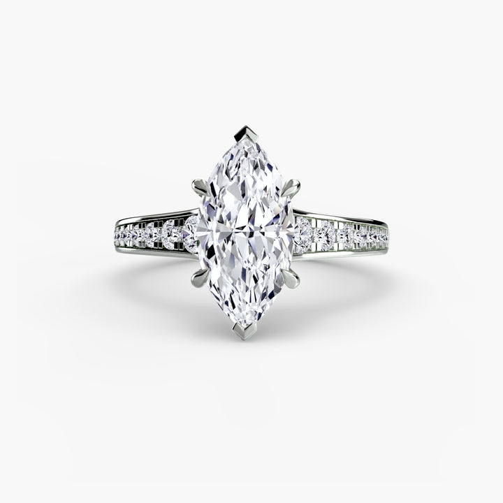 SYLVAN I Diamond Engagement Ring with a Channel-set Diamond Band