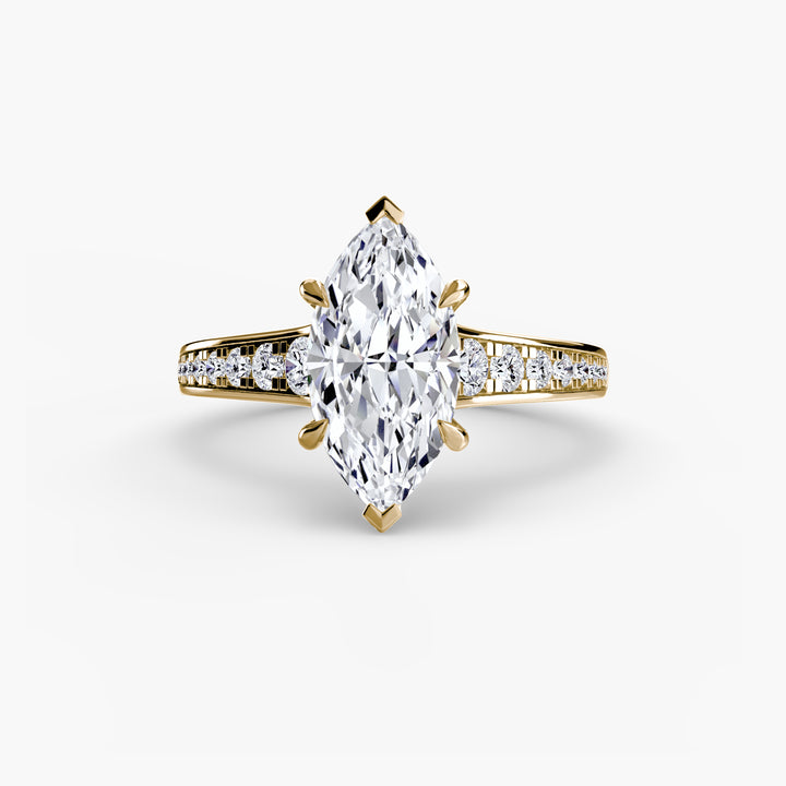 SYLVAN I Diamond Engagement Ring with a Channel-set Diamond Band