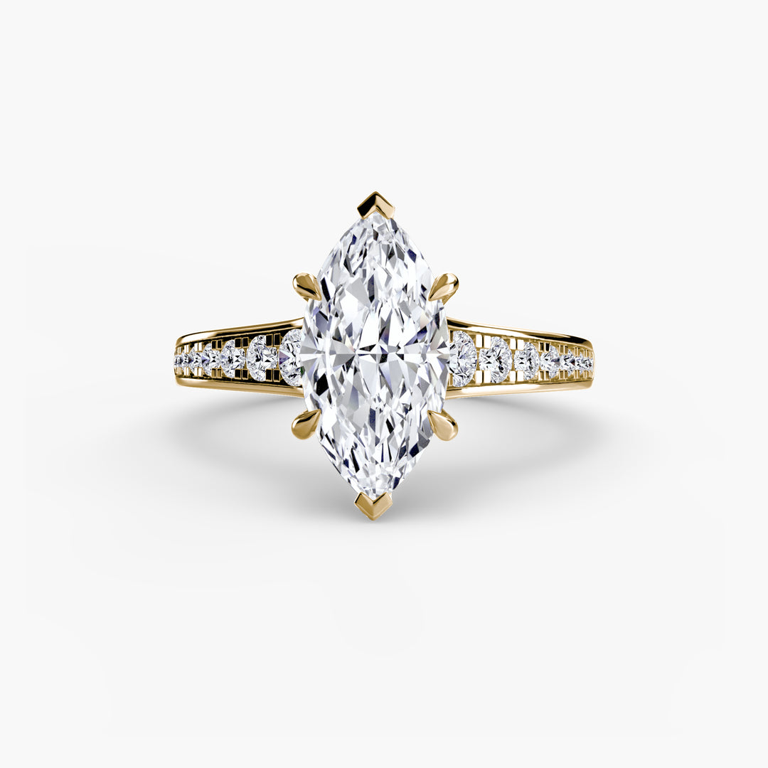 SYLVAN I Diamond Engagement Ring with a Channel-set Diamond Band
