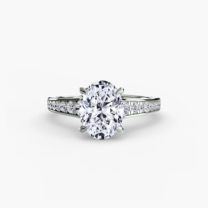 SYLVAN I Diamond Engagement Ring with a Channel-set Diamond Band
