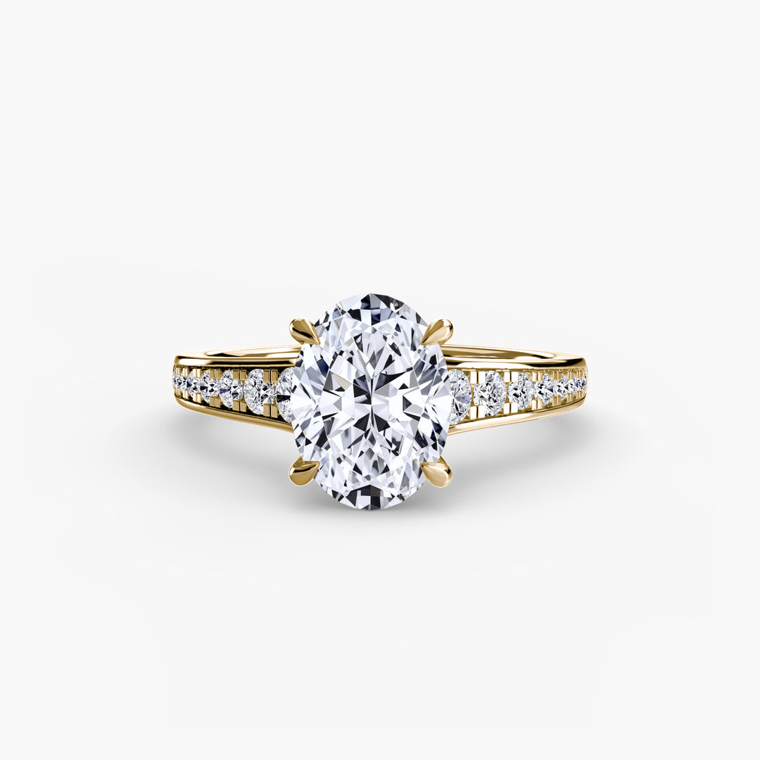 SYLVAN I Diamond Engagement Ring with a Channel-set Diamond Band