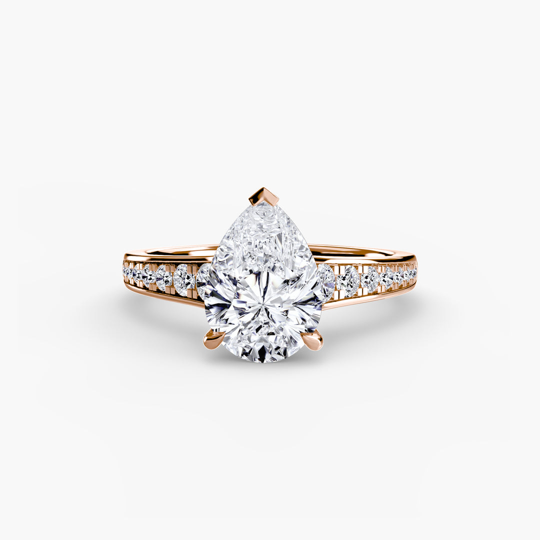 SYLVAN I Diamond Engagement Ring with a Channel-set Diamond Band