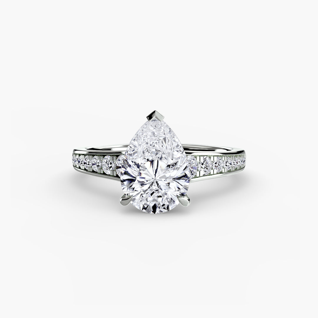 SYLVAN I Diamond Engagement Ring with a Channel-set Diamond Band