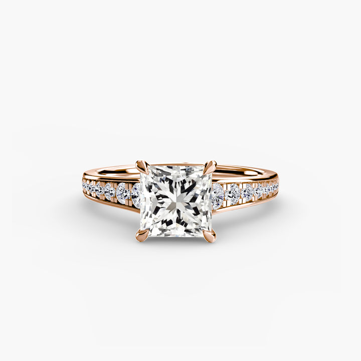 SYLVAN I Diamond Engagement Ring with a Channel-set Diamond Band