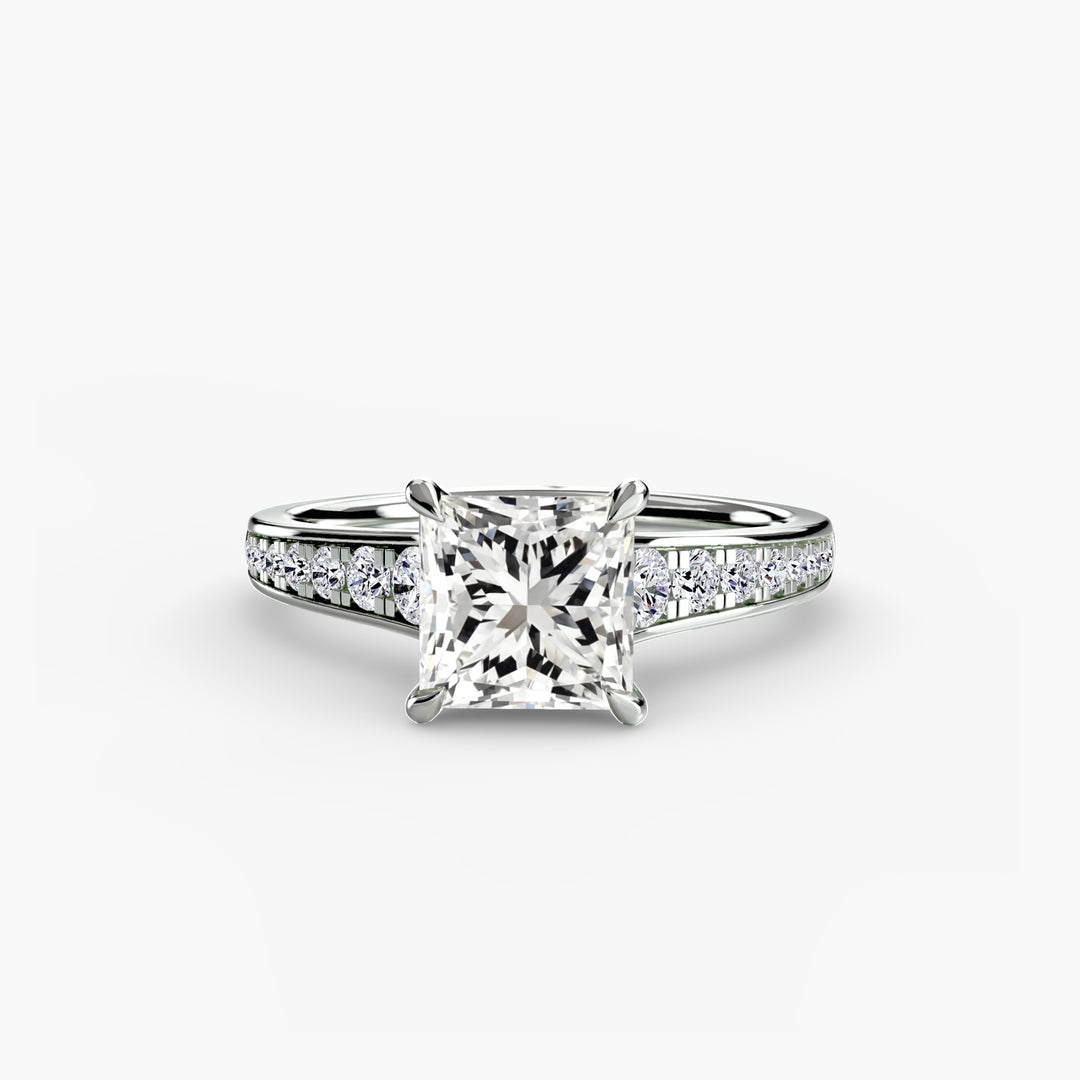 SYLVAN I Diamond Engagement Ring with a Channel-set Diamond Band