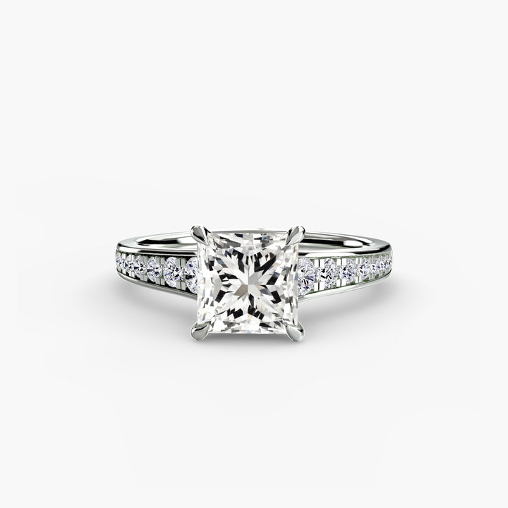 SYLVAN I Diamond Engagement Ring with a Channel-set Diamond Band