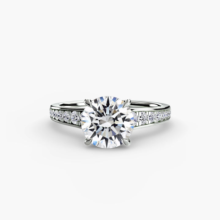 SYLVAN I Diamond Engagement Ring with a Channel-set Diamond Band