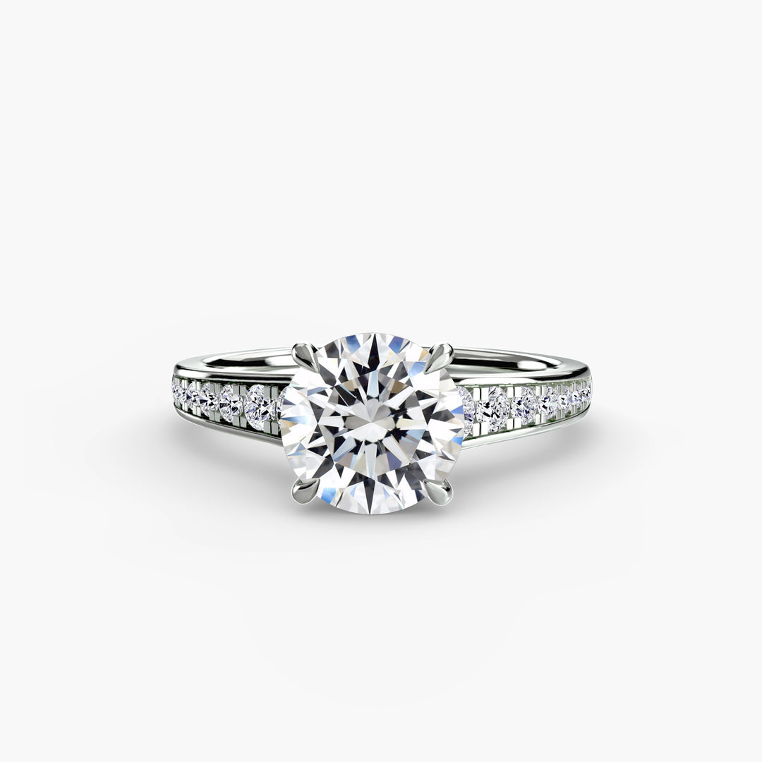 SYLVAN I Diamond Engagement Ring with a Channel-set Diamond Band