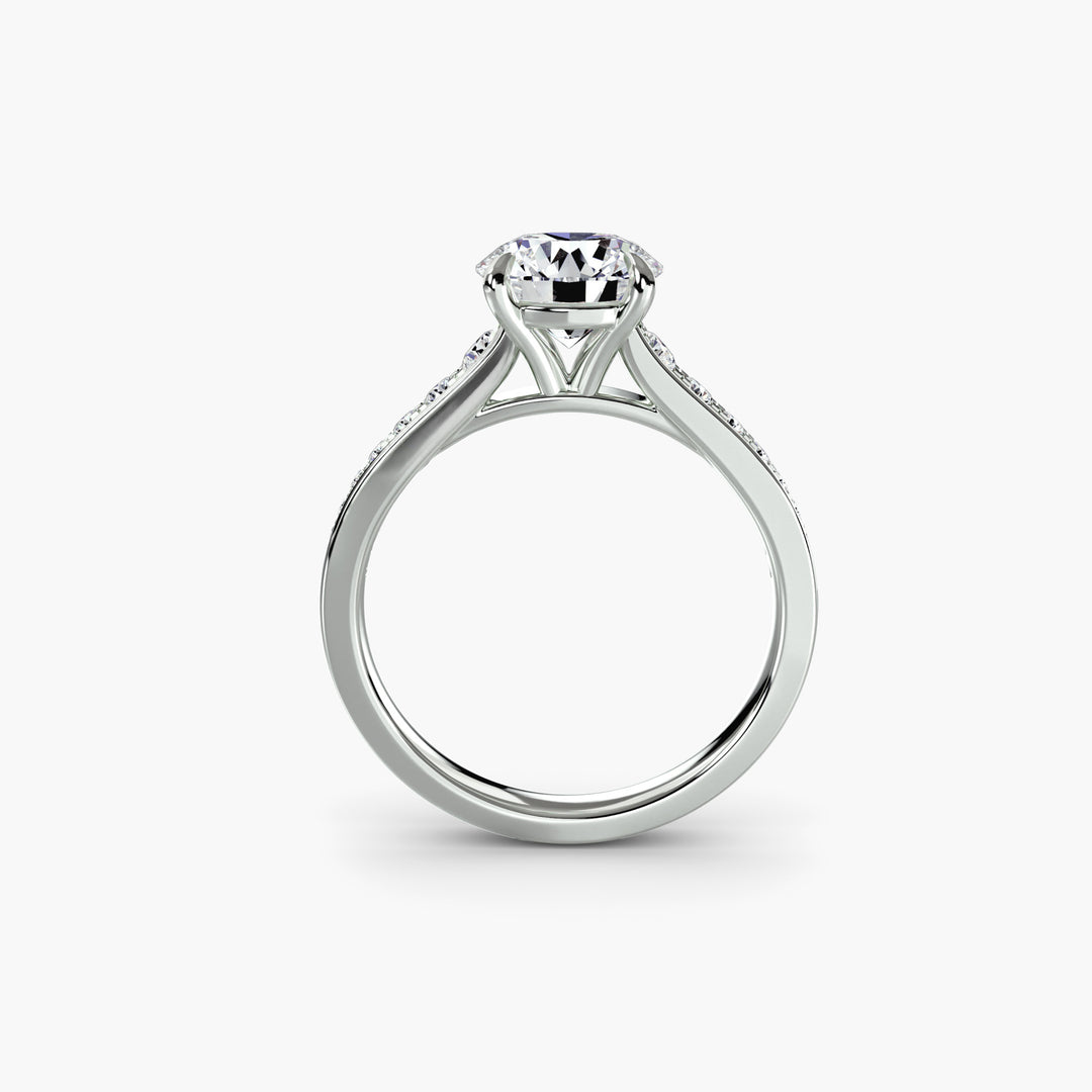 SYLVAN I Diamond Engagement Ring with a Channel-set Diamond Band