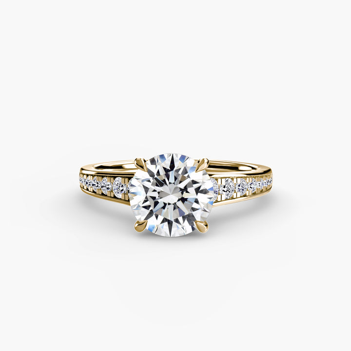 SYLVAN I Diamond Engagement Ring with a Channel-set Diamond Band