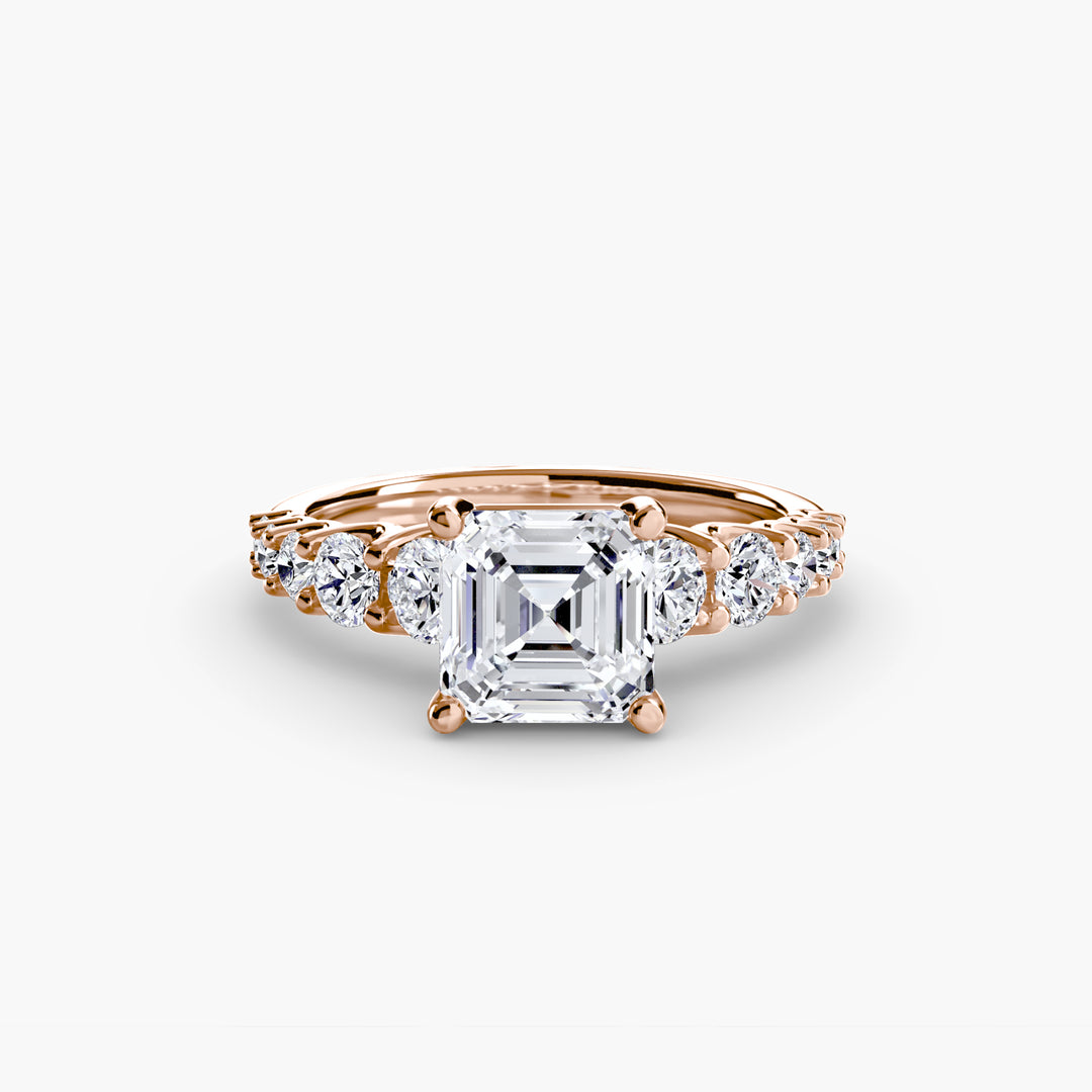 ARCOLA II Diamond Engagement Ring with Diamond Band